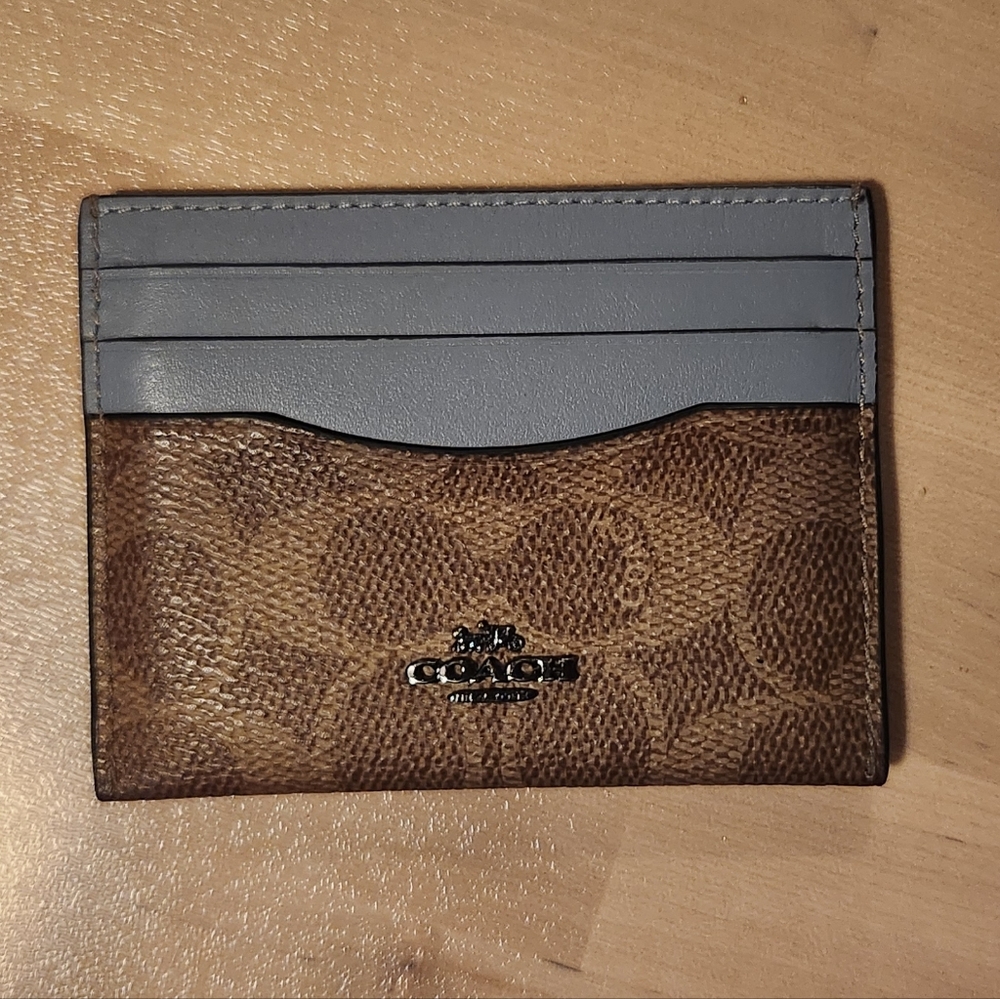 Coach Blue Slim ID Card Case